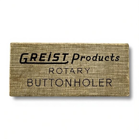 Greist Rotary Button Holder Vintage Boxed with Attachments Retro Sewing Machine - Picture 1 of 3